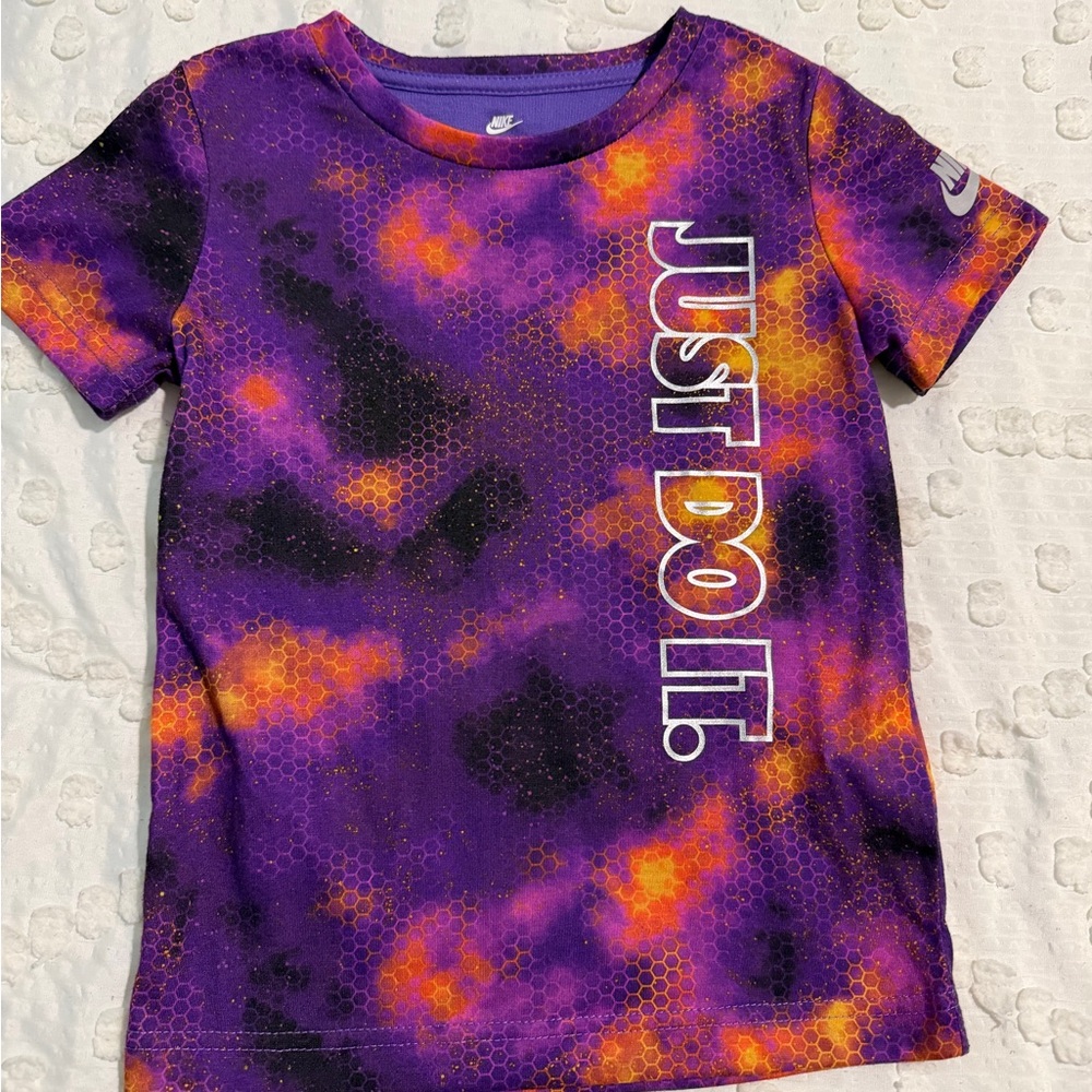 Nike Kids Purple and Orange 'Just Do It' Tee
